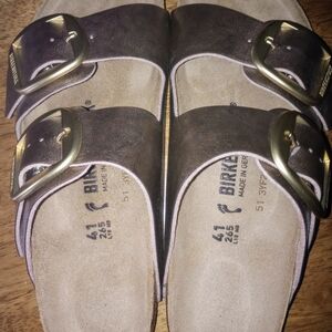 Birkenstock Gold Sandals with Contoured Footbed